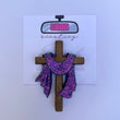 3D Cross with Cloth Draped Snob Scentiez - Custom Designed Air Freshener