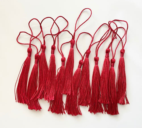 Burgundy Tassels